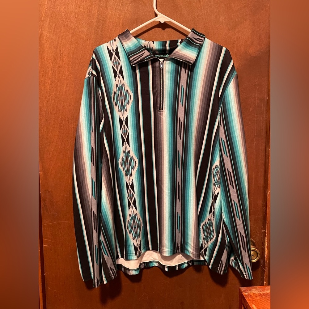 2x Western Aztec Pullover Jacket